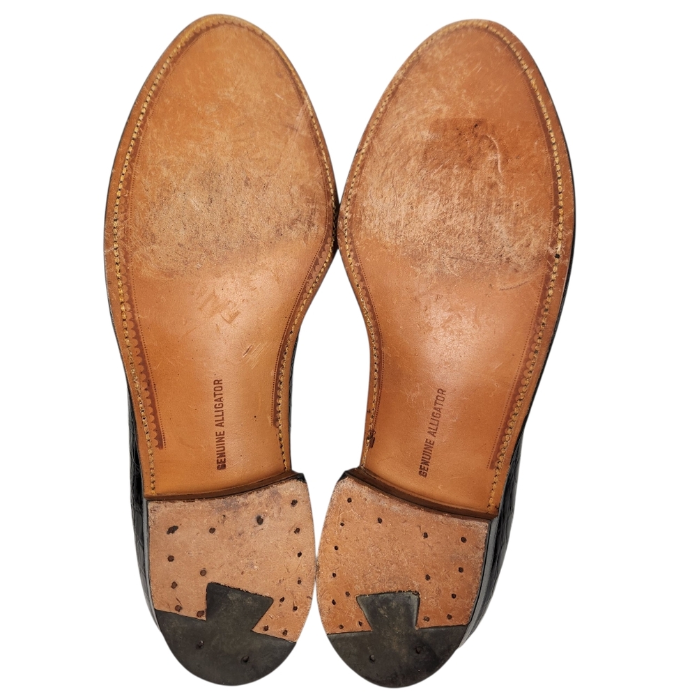 Edwin Clapp Vintage 40's Genuine Alligator Split Toe Bluchers Mens Size 10 AAA - Picture 11 of 14